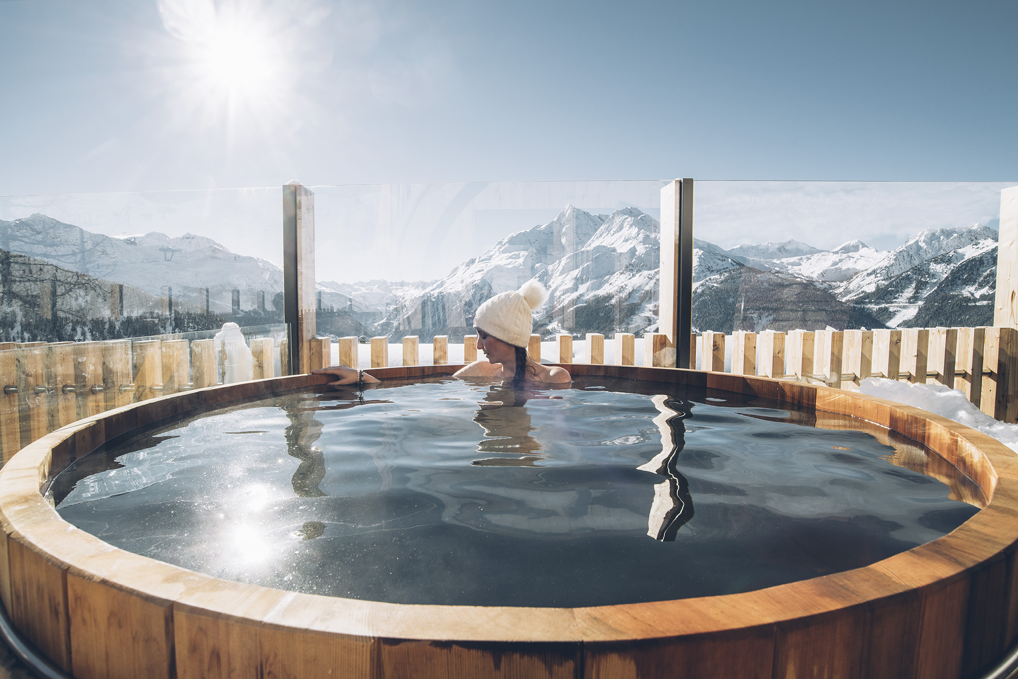 Bain nordique sur la terrasse