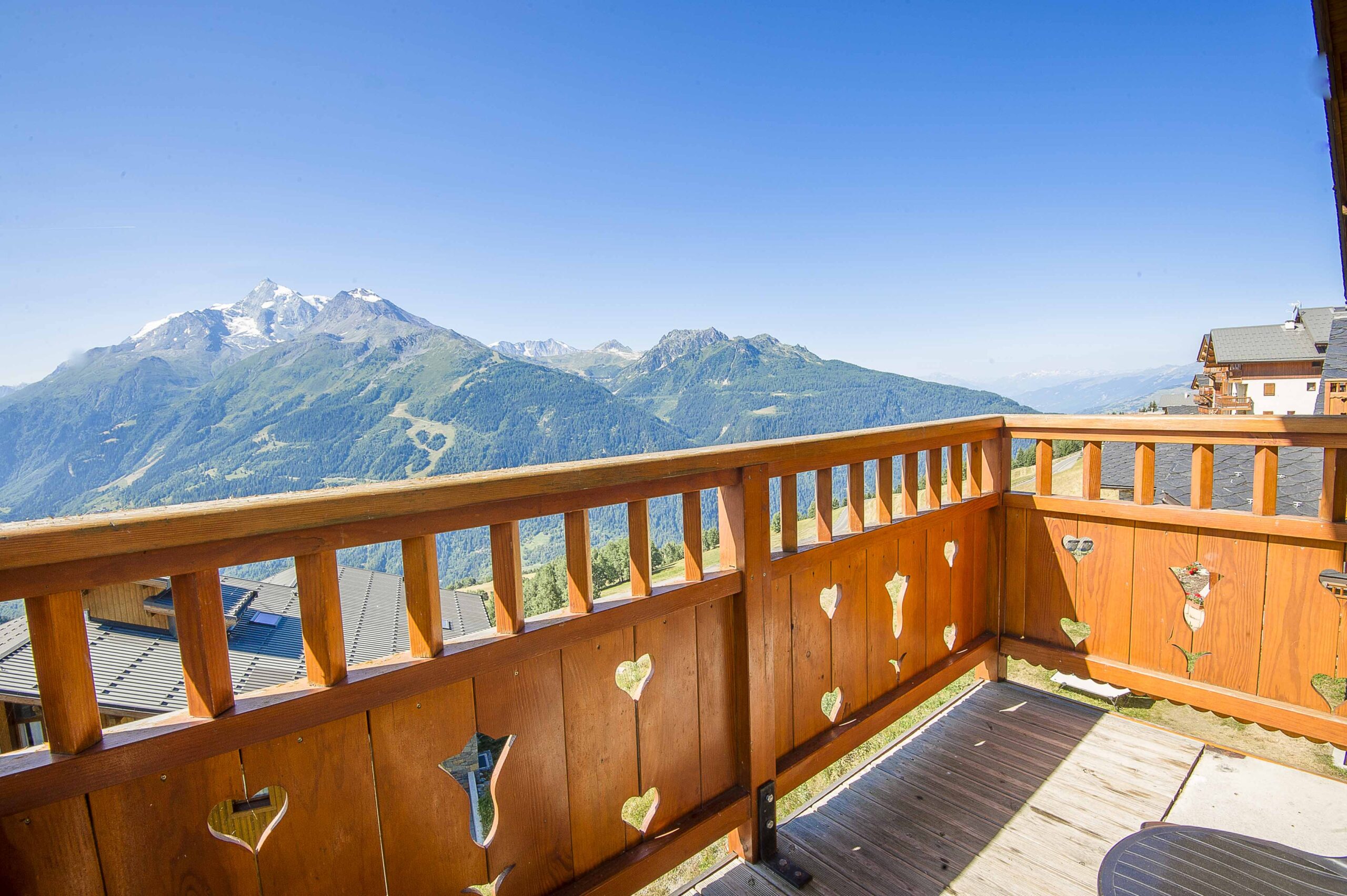 Vue de la location des appartements du chalet le Panoramic à la Rosière